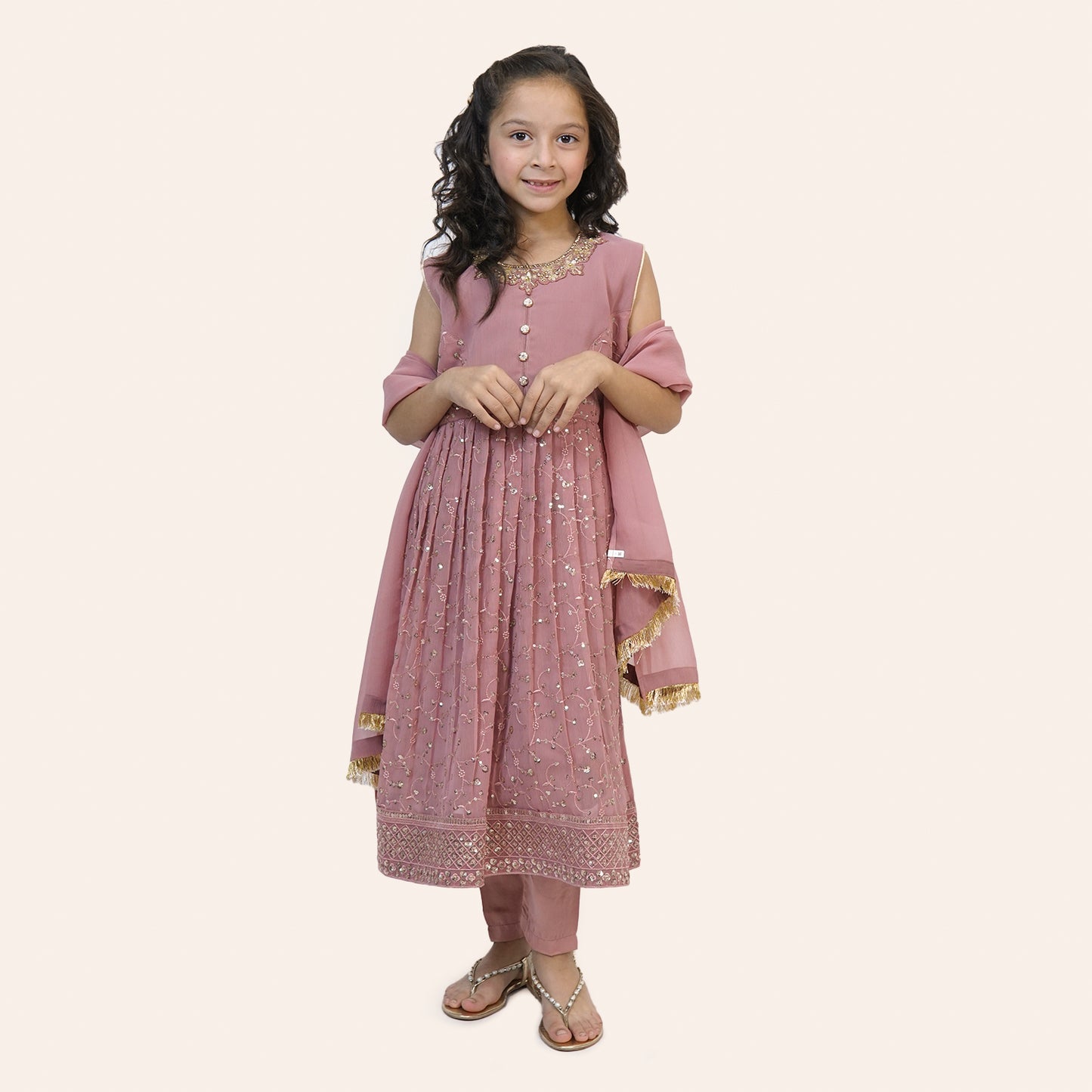 Selina Maxi Frock- Tea Pink