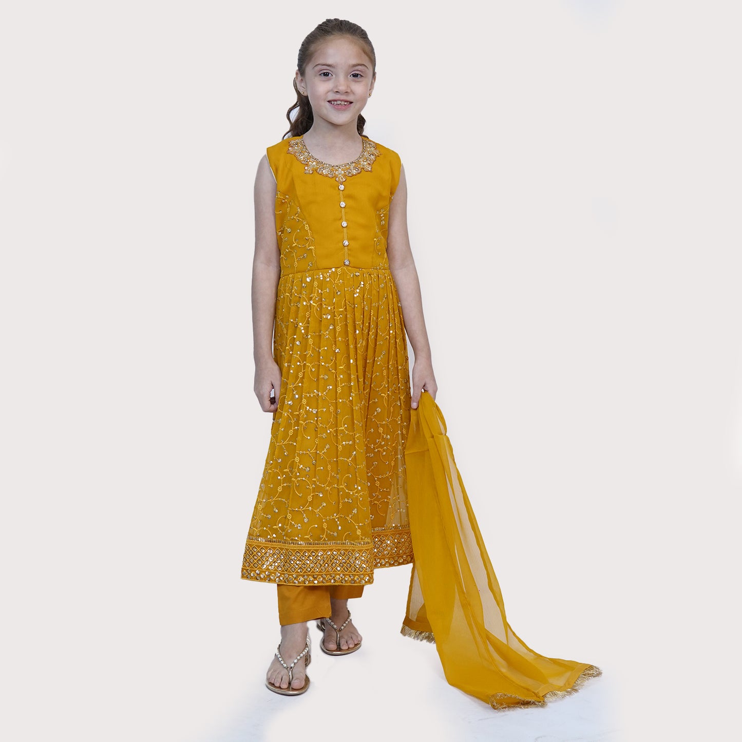 Selina Maxi Frock- Mustard Yellow