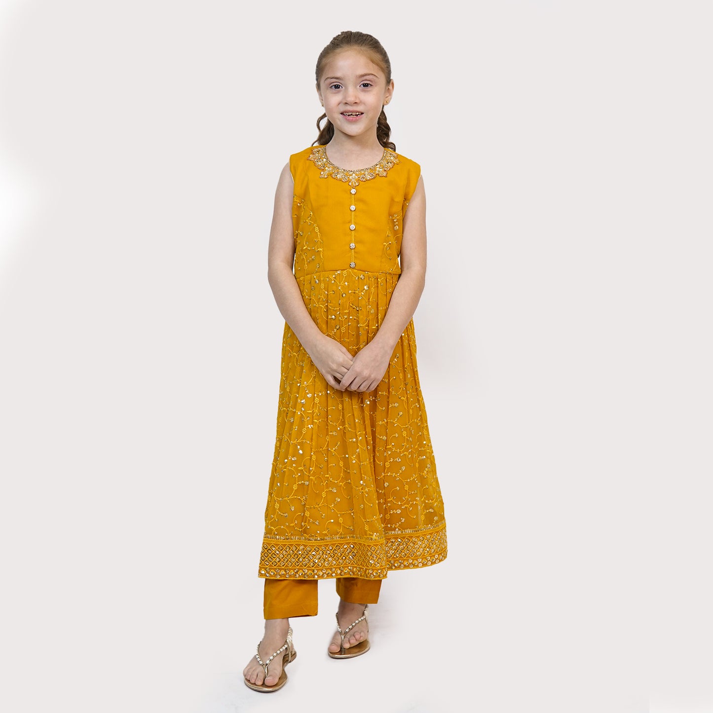 Selina Maxi Frock- Mustard Yellow