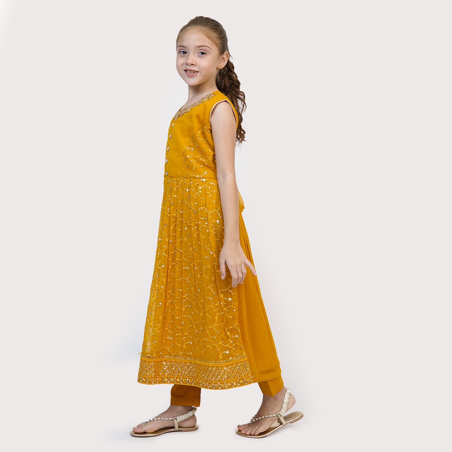 Selina Maxi Frock- Mustard Yellow