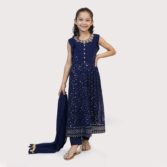 Selina Maxi Frock- Navy blue