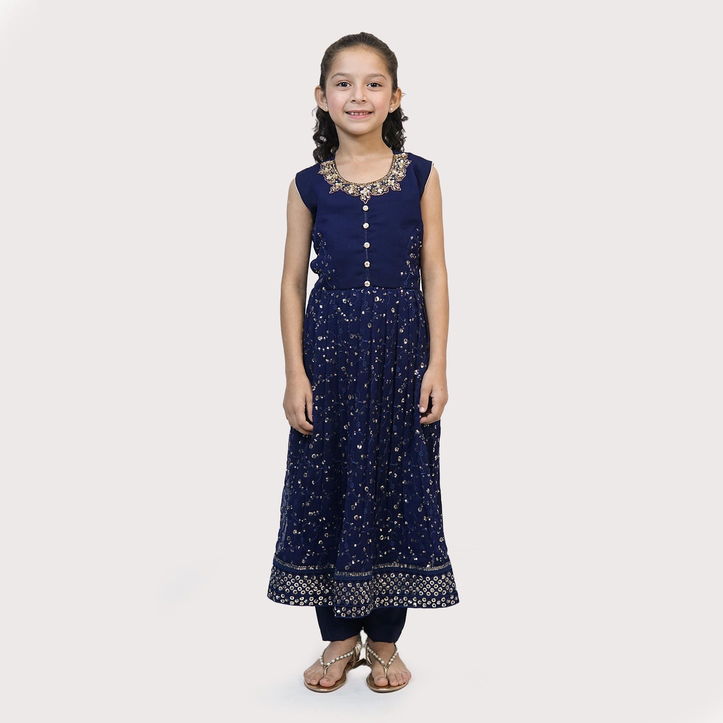 Selina Maxi Frock- Navy blue