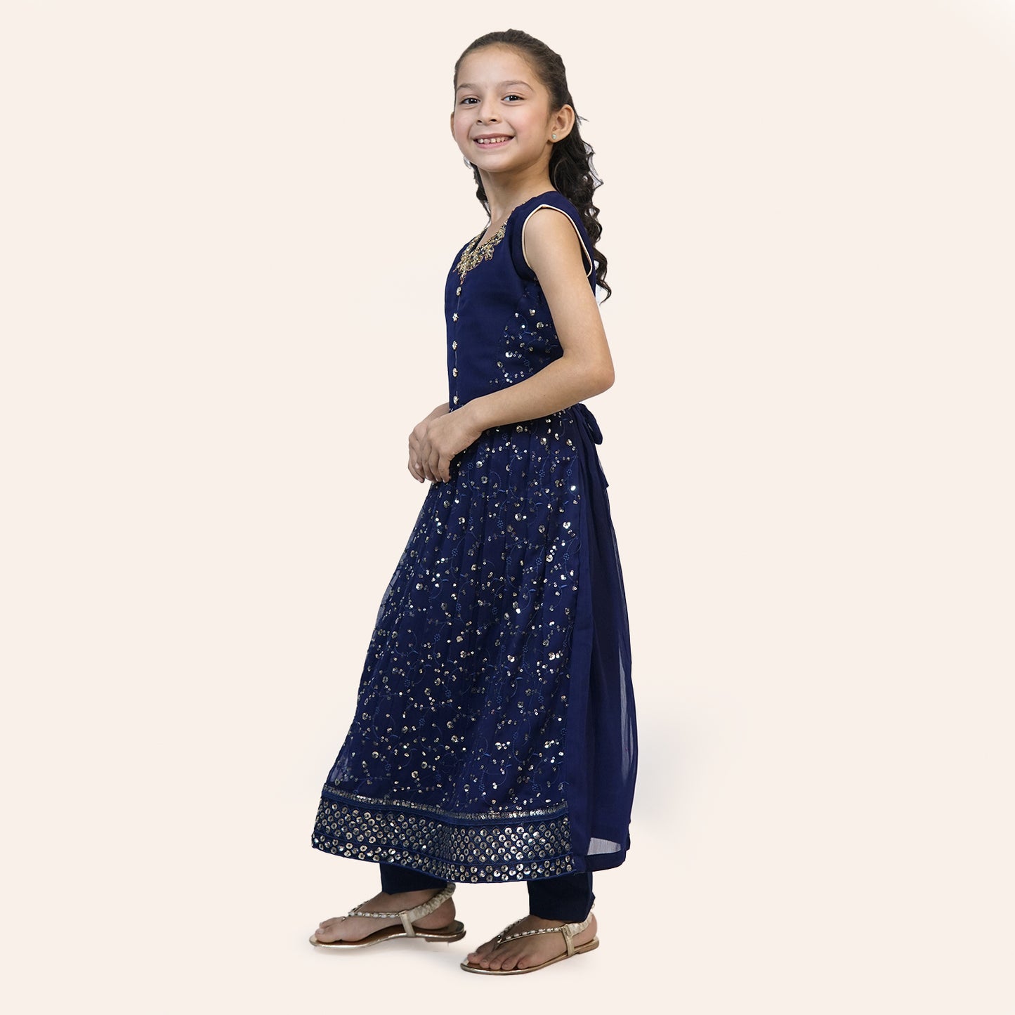 Selina Maxi Frock- Navy blue