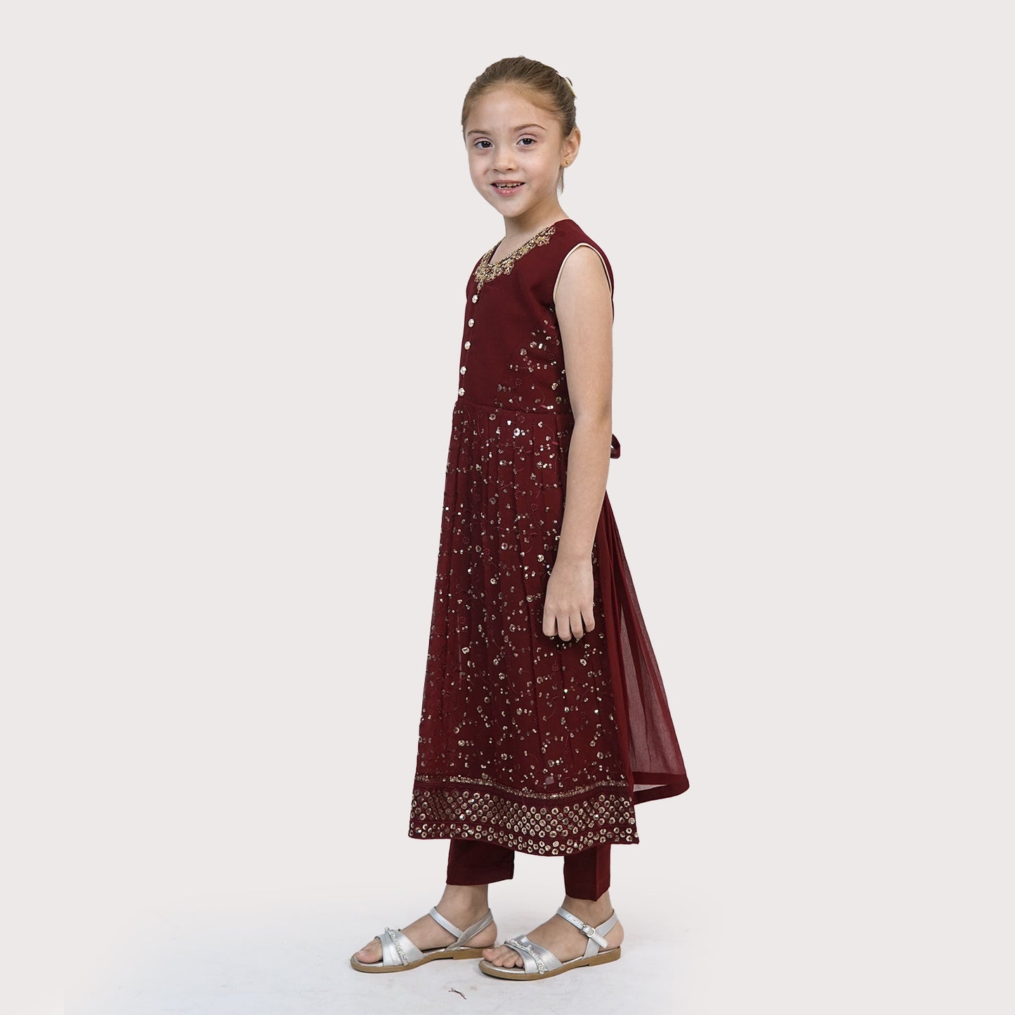 Selina Maxi Frock- Maroon