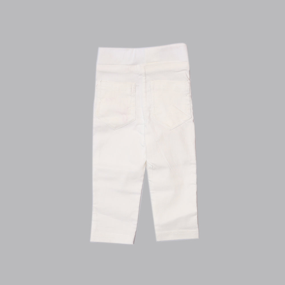 Girls Jeggings Basic-White