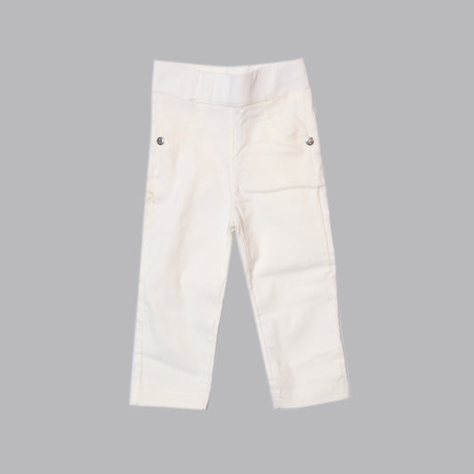 Girls Jeggings Basic-White