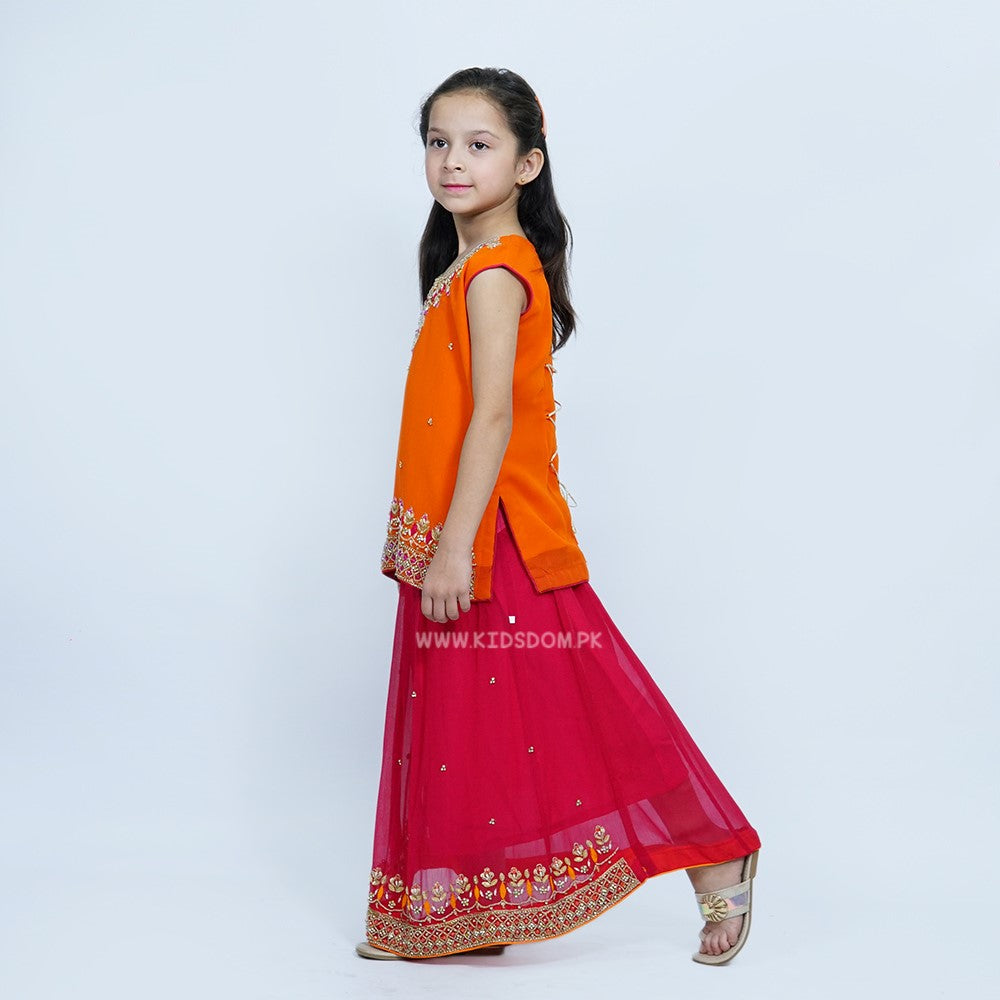 Aanchal Lehenga-Orange Pink