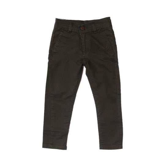 Cotton Chino Pants-Black