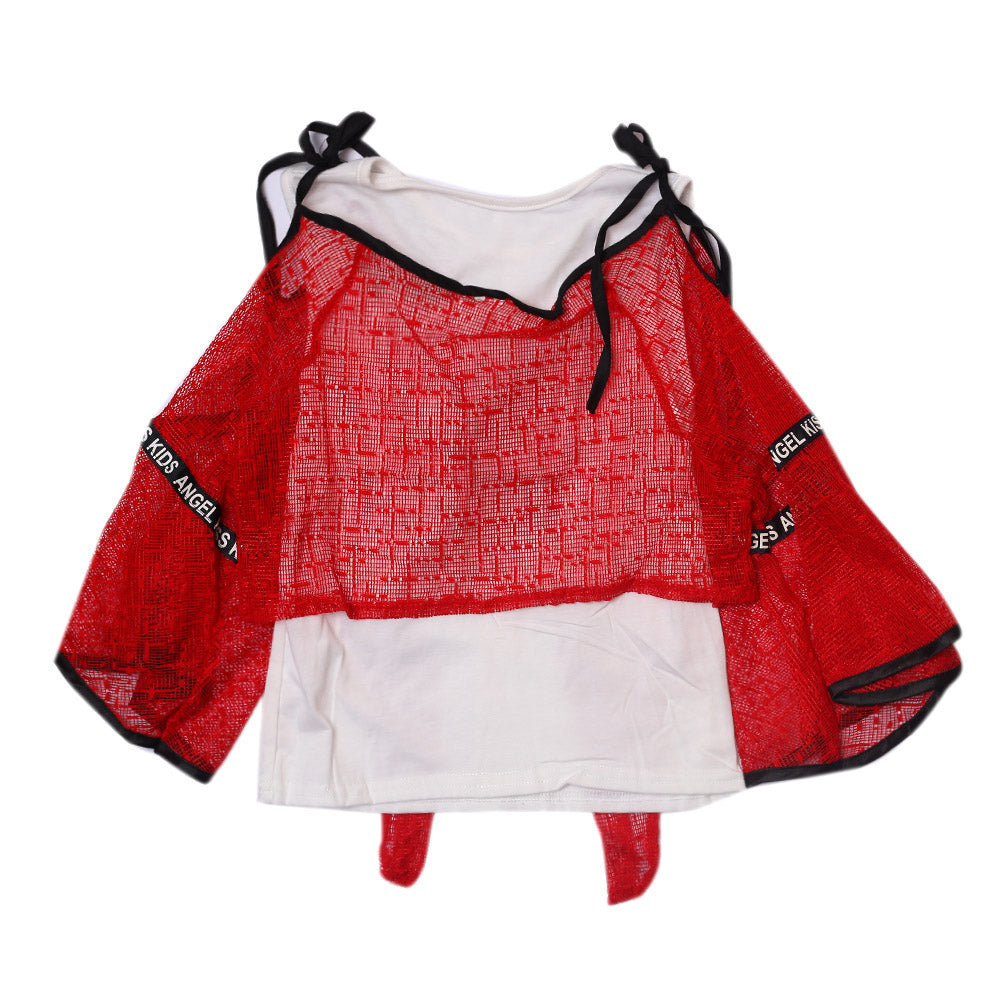 Princess T-shirt & Shrug-Red