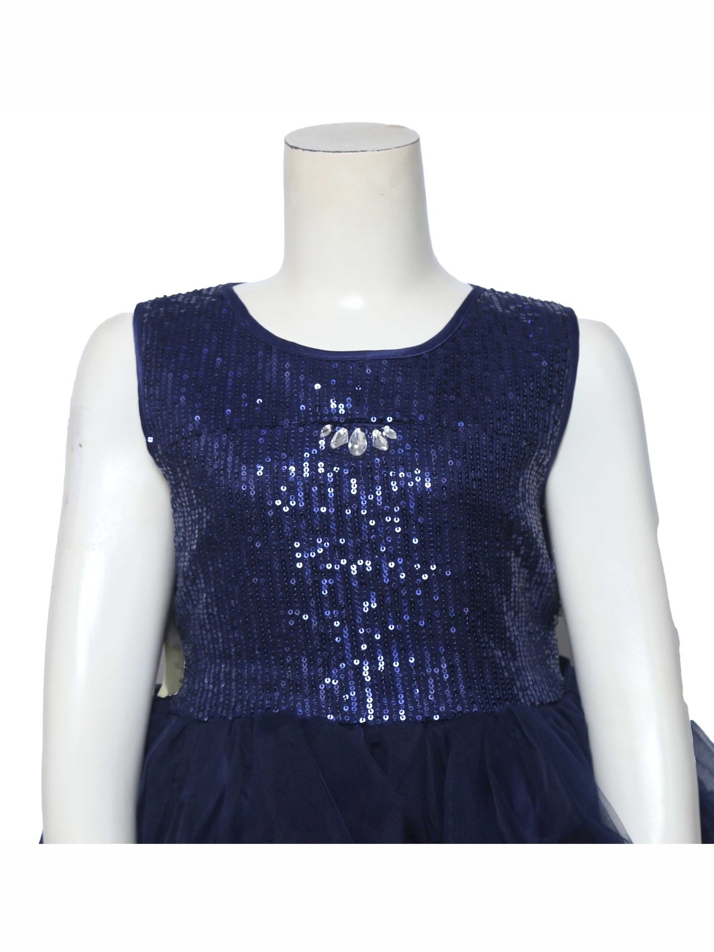 Peacock Tail Frock-Blue