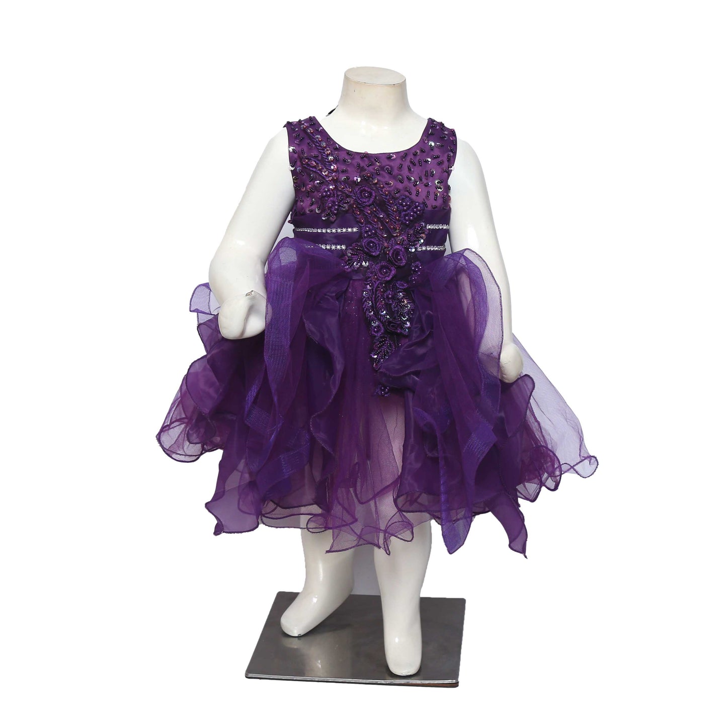 Purple Net Frock