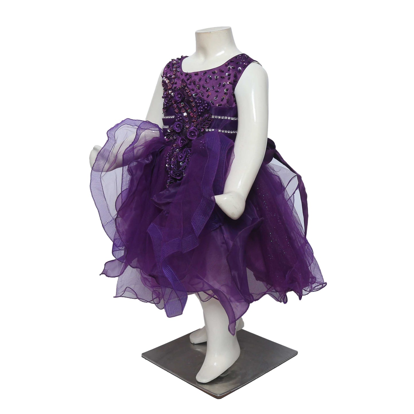 Purple Net Frock